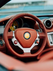 Preview wallpaper steering wheel, car, luxury