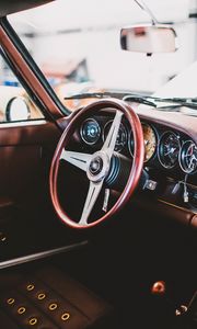 Preview wallpaper steering wheel, car, salon, seat