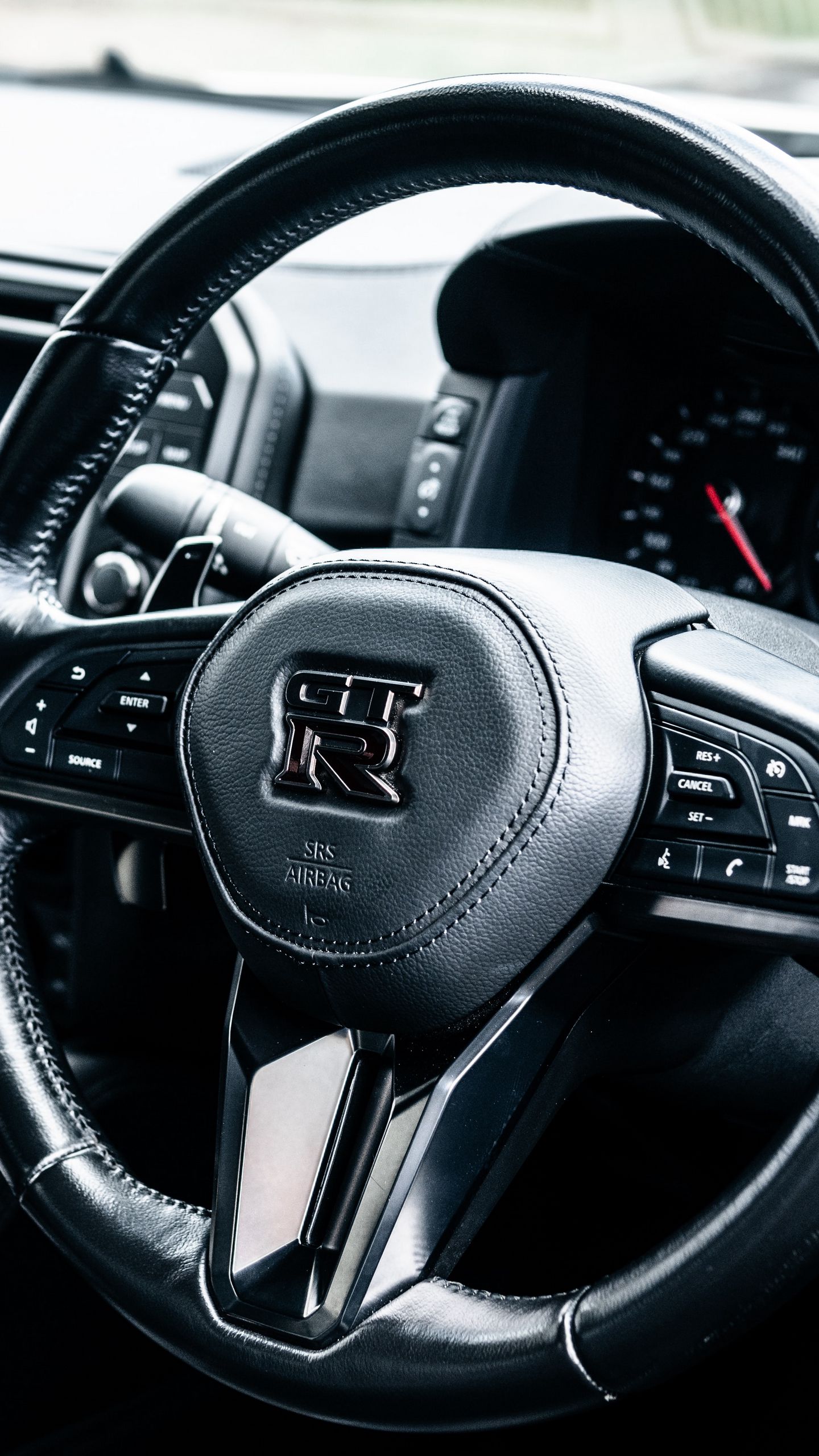 1440x2560 Wallpaper steering wheel, interior, speedometer