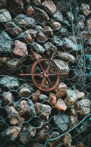 Preview wallpaper steering wheel, mesh, stones, decoration