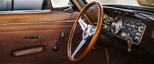 Preview wallpaper steering wheel, salon, vintage, retro