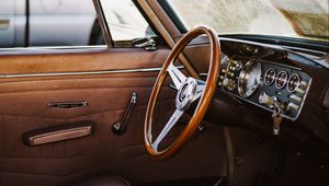 Preview wallpaper steering wheel, salon, vintage, retro