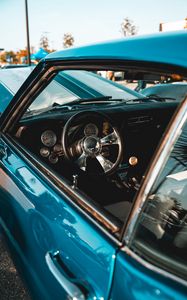 Preview wallpaper steering wheel, speedometer, interior, retro, car