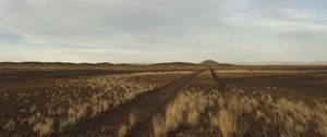 Preview wallpaper steppe, hills, grass, fence