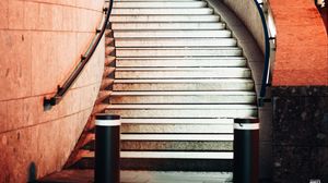 Preview wallpaper steps, stairs, pilings, light