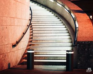 Preview wallpaper steps, stairs, pilings, light