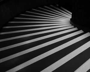 Preview wallpaper steps, stairs, twisting, bw