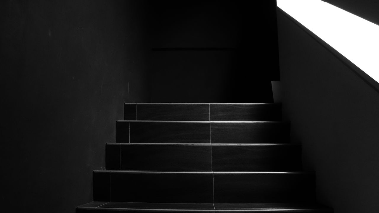 Wallpaper steps, walls, dark, stairs