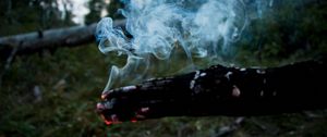 Preview wallpaper stick, coal, smoke
