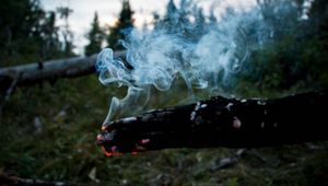 Preview wallpaper stick, coal, smoke
