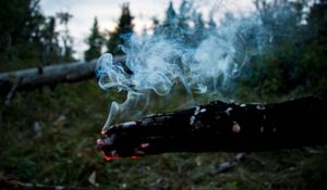 Preview wallpaper stick, coal, smoke