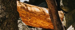 Preview wallpaper stone, logs, wooden, texture