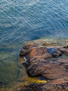 Preview wallpaper stone, rock, coast, sea, nature