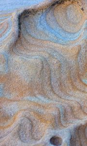 Preview wallpaper stone, sandy, waves, wavy