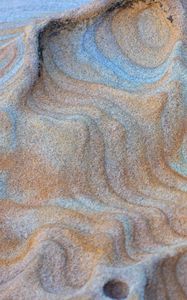 Preview wallpaper stone, sandy, waves, wavy