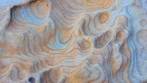 Preview wallpaper stone, sandy, waves, wavy