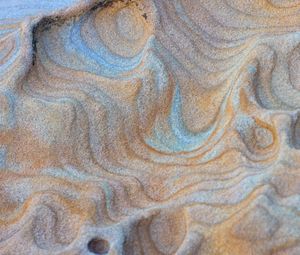 Preview wallpaper stone, sandy, waves, wavy