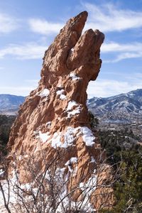 Preview wallpaper stone, snow, landscape, nature