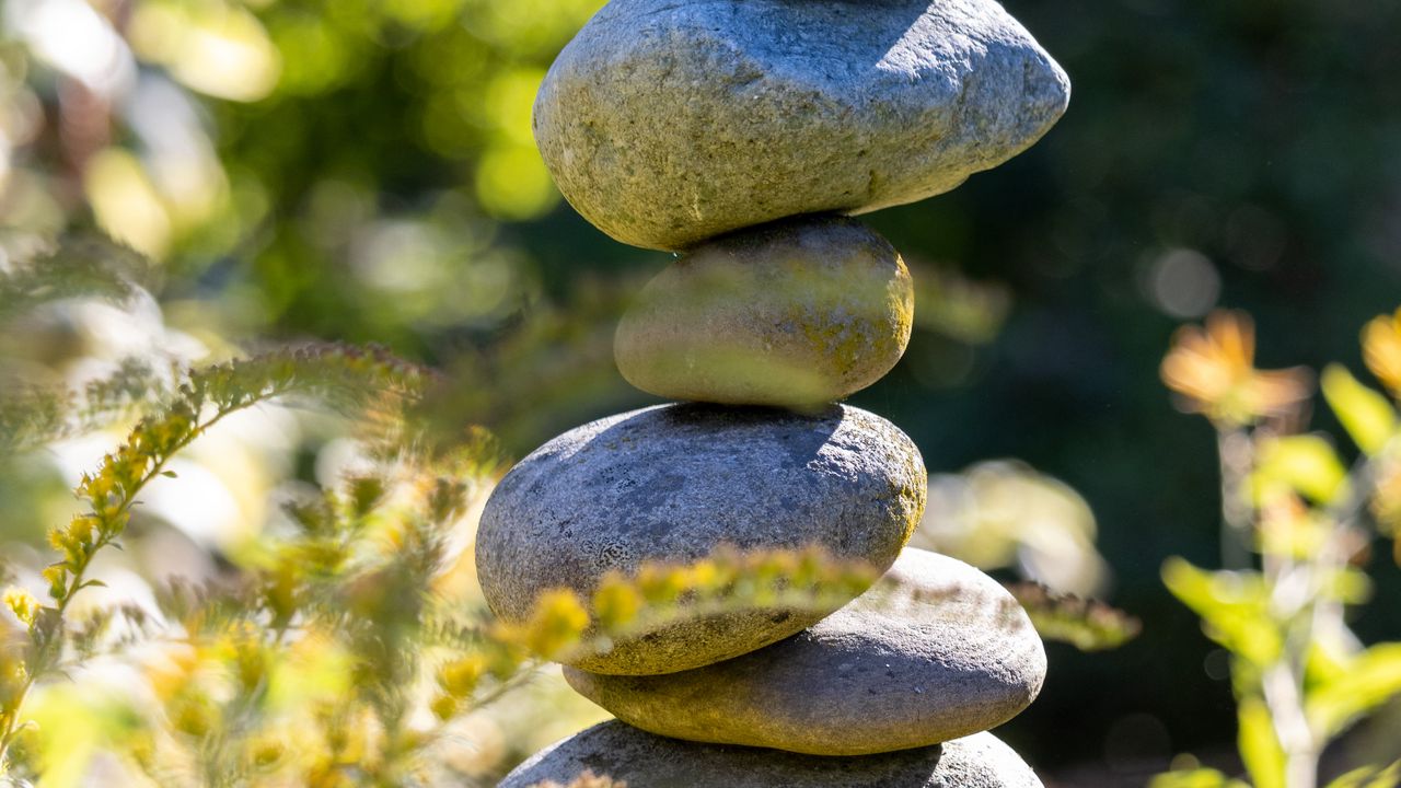 Wallpaper stones, balance, harmony, grass