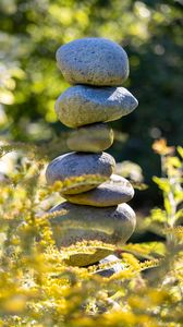 Preview wallpaper stones, balance, harmony, grass