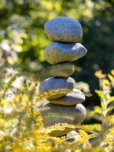 Preview wallpaper stones, balance, harmony, grass