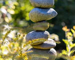 Preview wallpaper stones, balance, harmony, grass