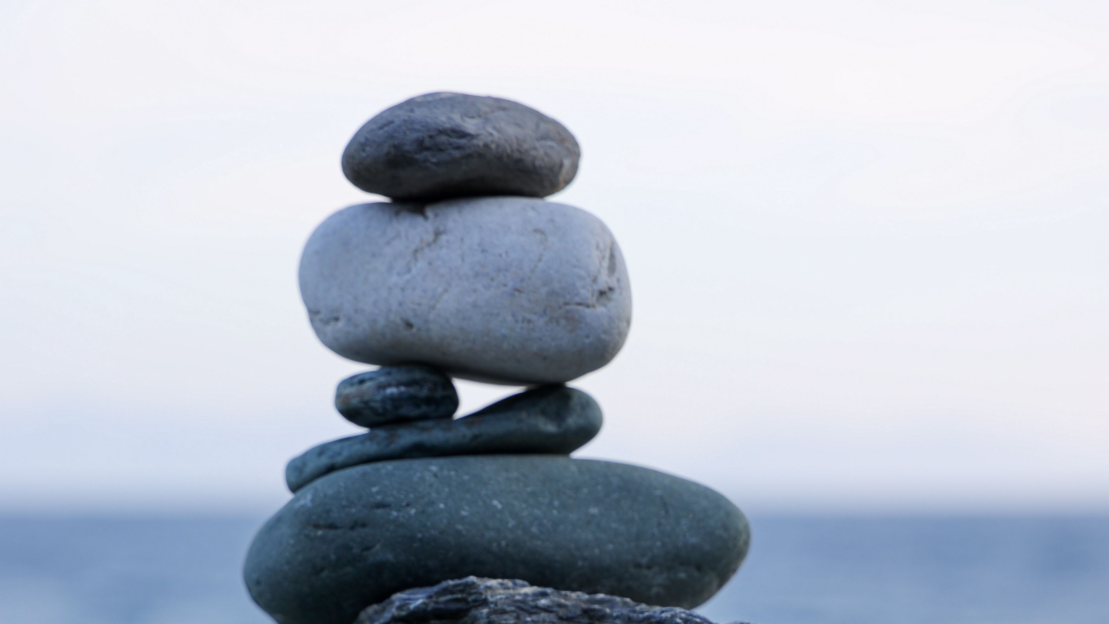 Download wallpaper 3840x2160 stones, balance, harmony, pebbles 4k uhd