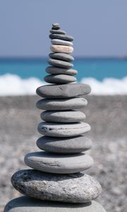 Preview wallpaper stones, balance, pebbles, coast