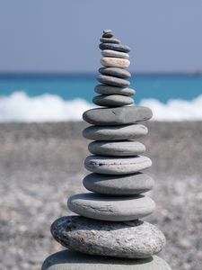 Preview wallpaper stones, balance, pebbles, coast