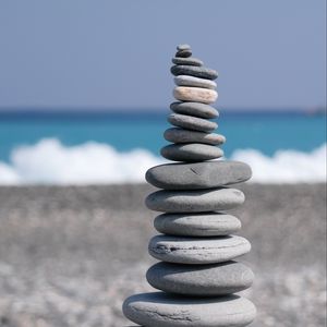 Preview wallpaper stones, balance, pebbles, coast