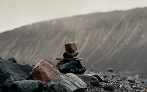 Preview wallpaper stones, balance, rocks, mountains