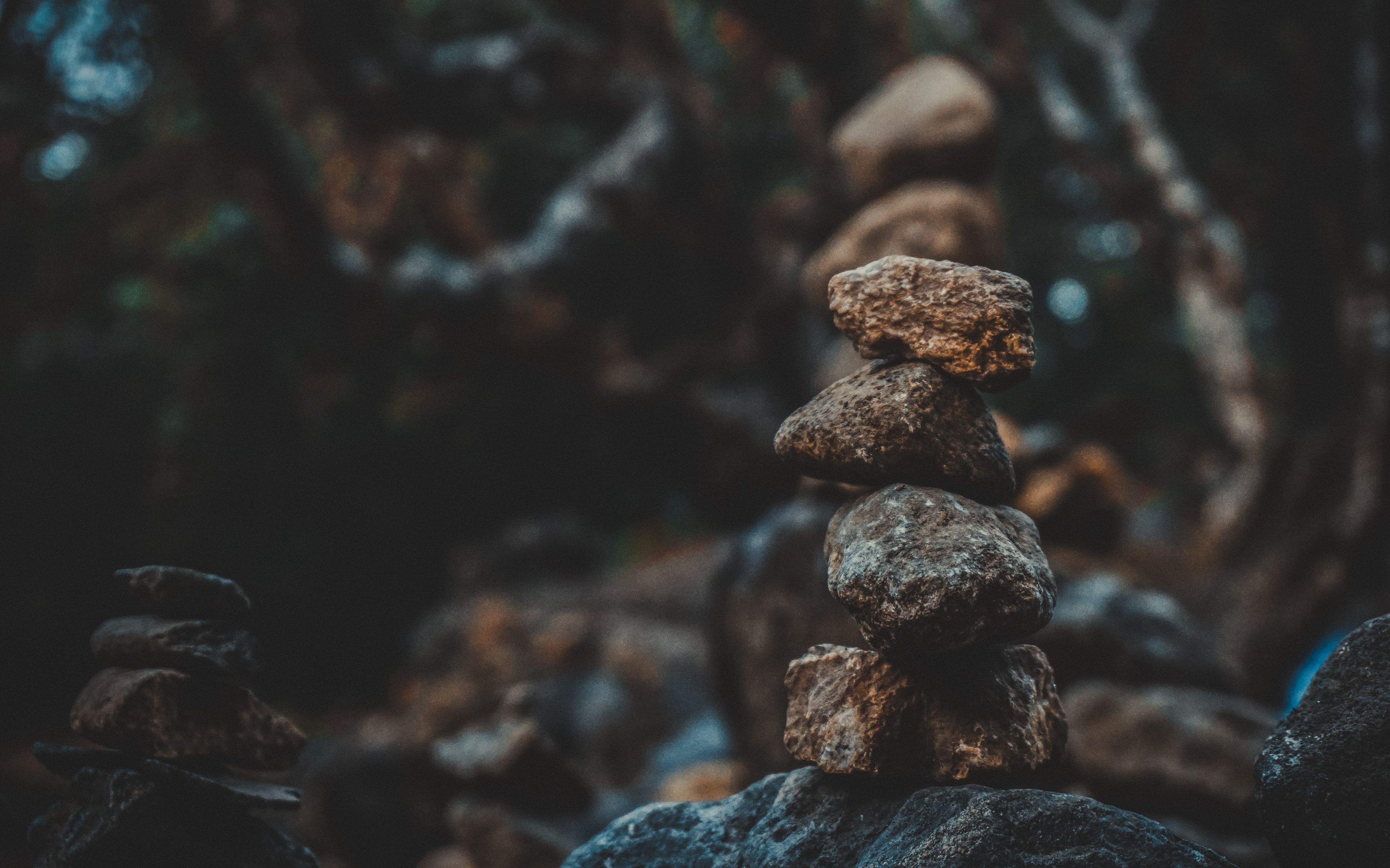 Download wallpaper 3840x2400 stones, balance, shapes 4k ultra hd 16:10