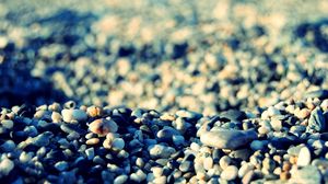 Preview wallpaper stones, beach, pebble, shadows, gray