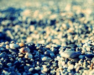 Preview wallpaper stones, beach, pebble, shadows, gray