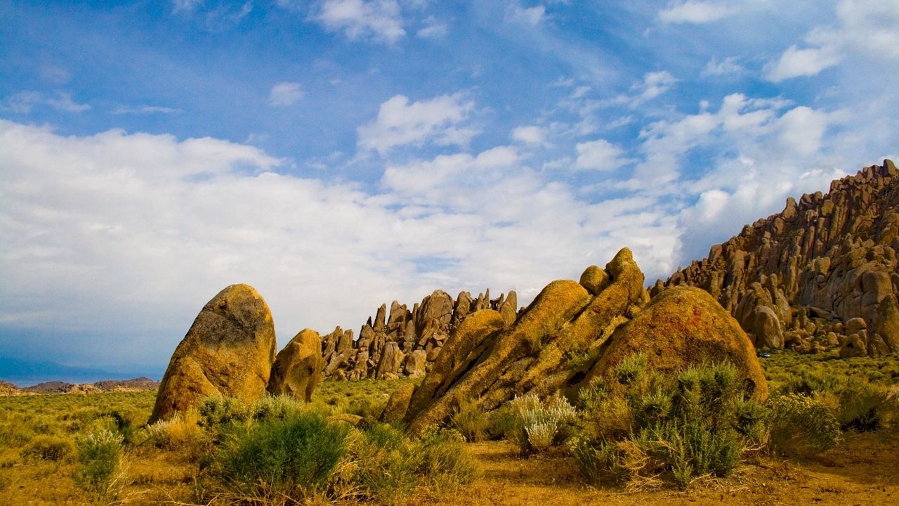 Wallpaper stones, blocks, desert, vegetation