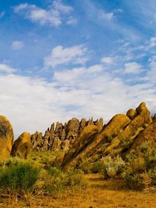 Preview wallpaper stones, blocks, desert, vegetation