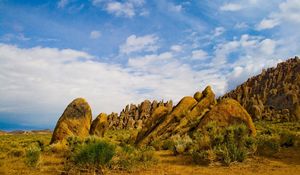 Preview wallpaper stones, blocks, desert, vegetation