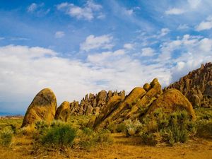 Preview wallpaper stones, blocks, desert, vegetation