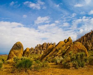 Preview wallpaper stones, blocks, desert, vegetation