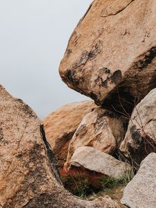 Preview wallpaper stones, blocks, rocks, branch