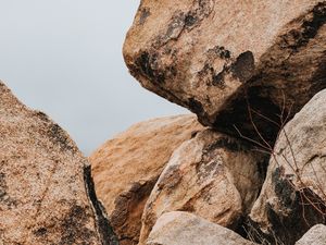 Preview wallpaper stones, blocks, rocks, branch