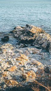 Preview wallpaper stones, blocks, shore, sea