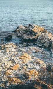 Preview wallpaper stones, blocks, shore, sea