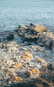 Preview wallpaper stones, blocks, shore, sea