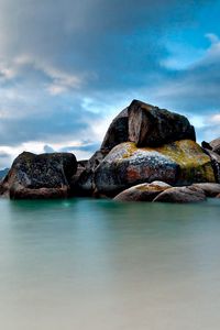 Preview wallpaper stones, boulders, sea