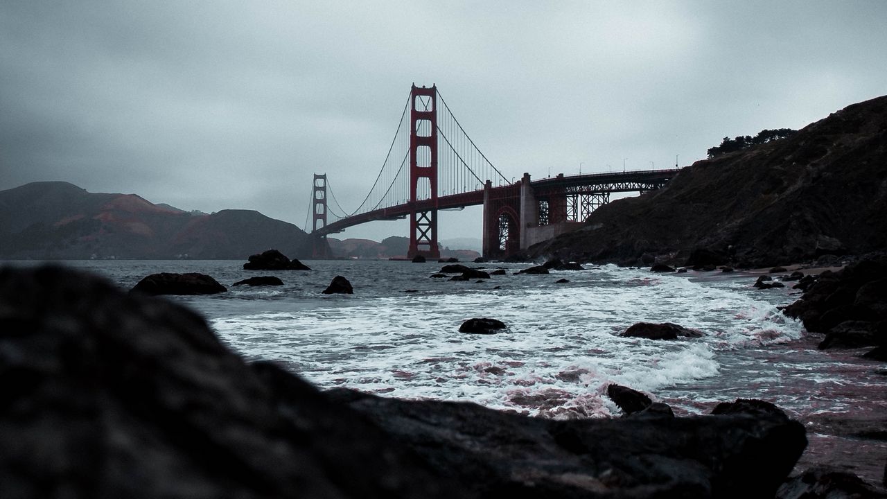 Wallpaper stones, bridge, sea, coast, promontory