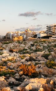 Preview wallpaper stones, buildings, sunlight, city