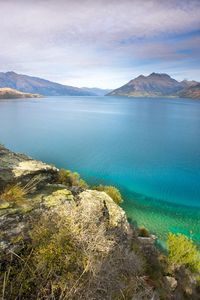 Preview wallpaper stones, coast, lake, water table, vegetation