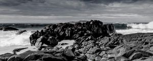 Preview wallpaper stones, coast, ocean, rocks, waves