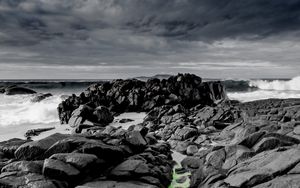 Preview wallpaper stones, coast, ocean, rocks, waves